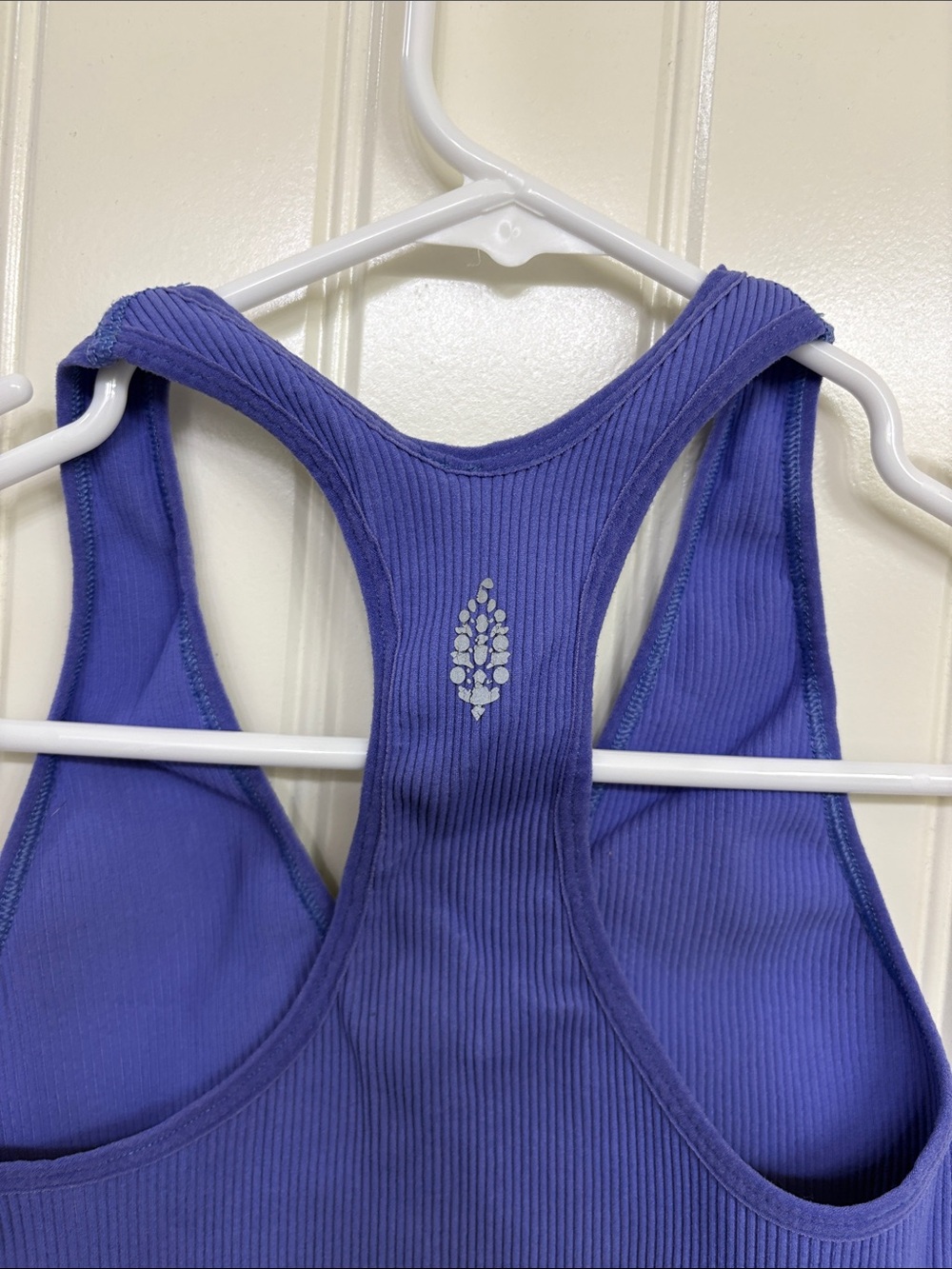 FP Movement by Free People Ribbed V-Neck Racerback Crop Tank - Violet - Picture 7 of 8